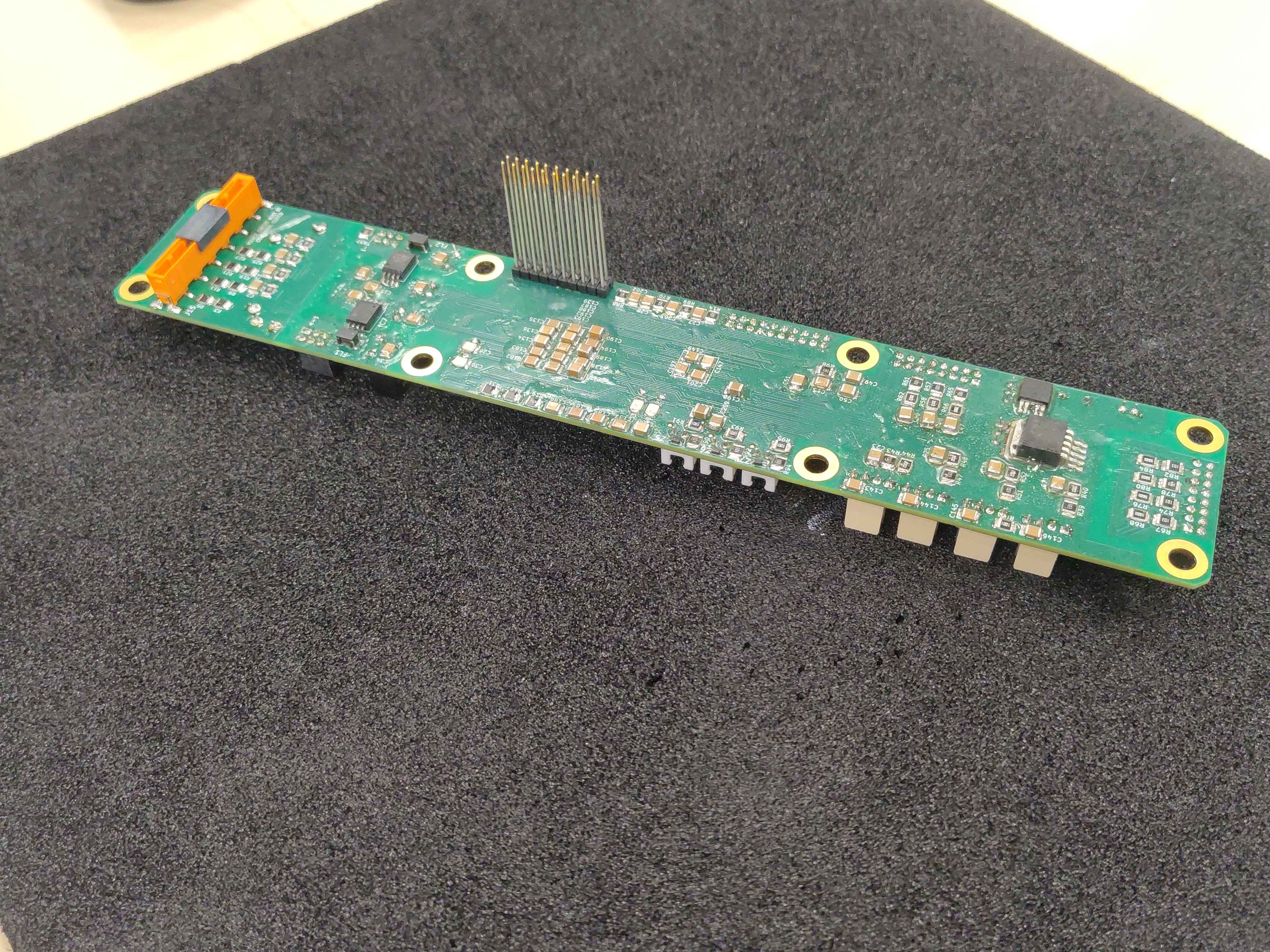 Completed control board assembly, alternate angled view