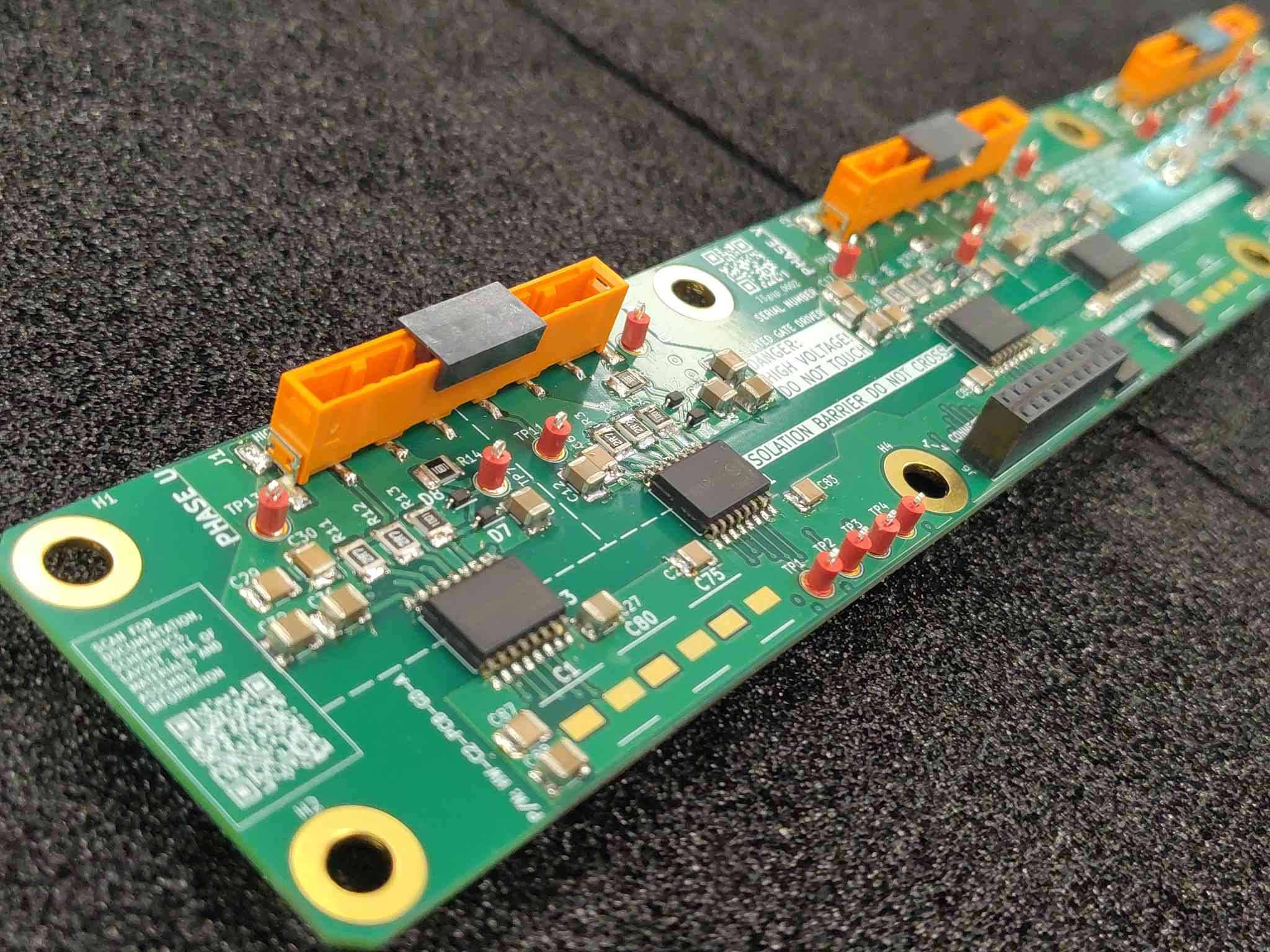 Completed gate driver assembly, close-up