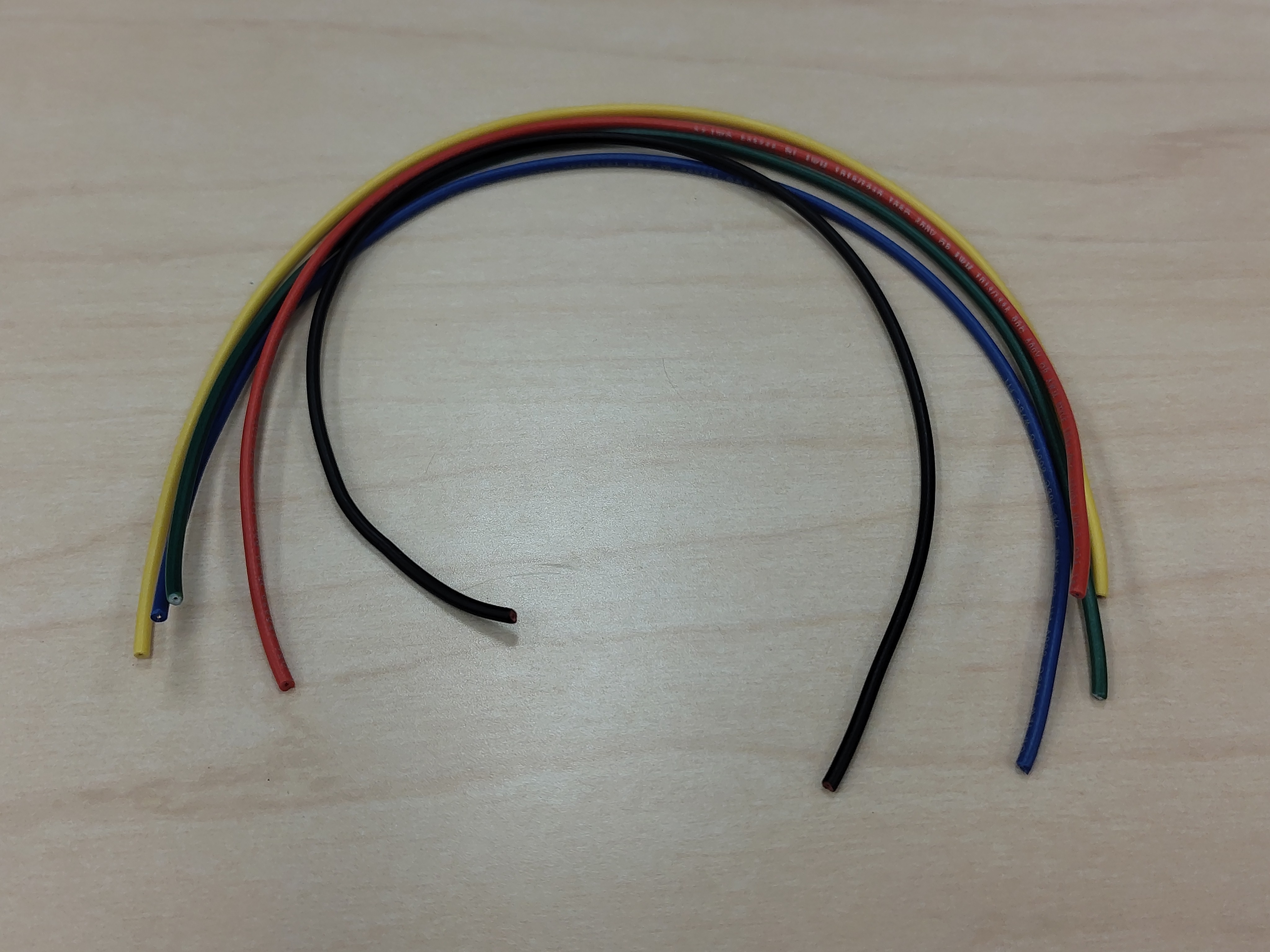 The five voltage-sense leads cut to length