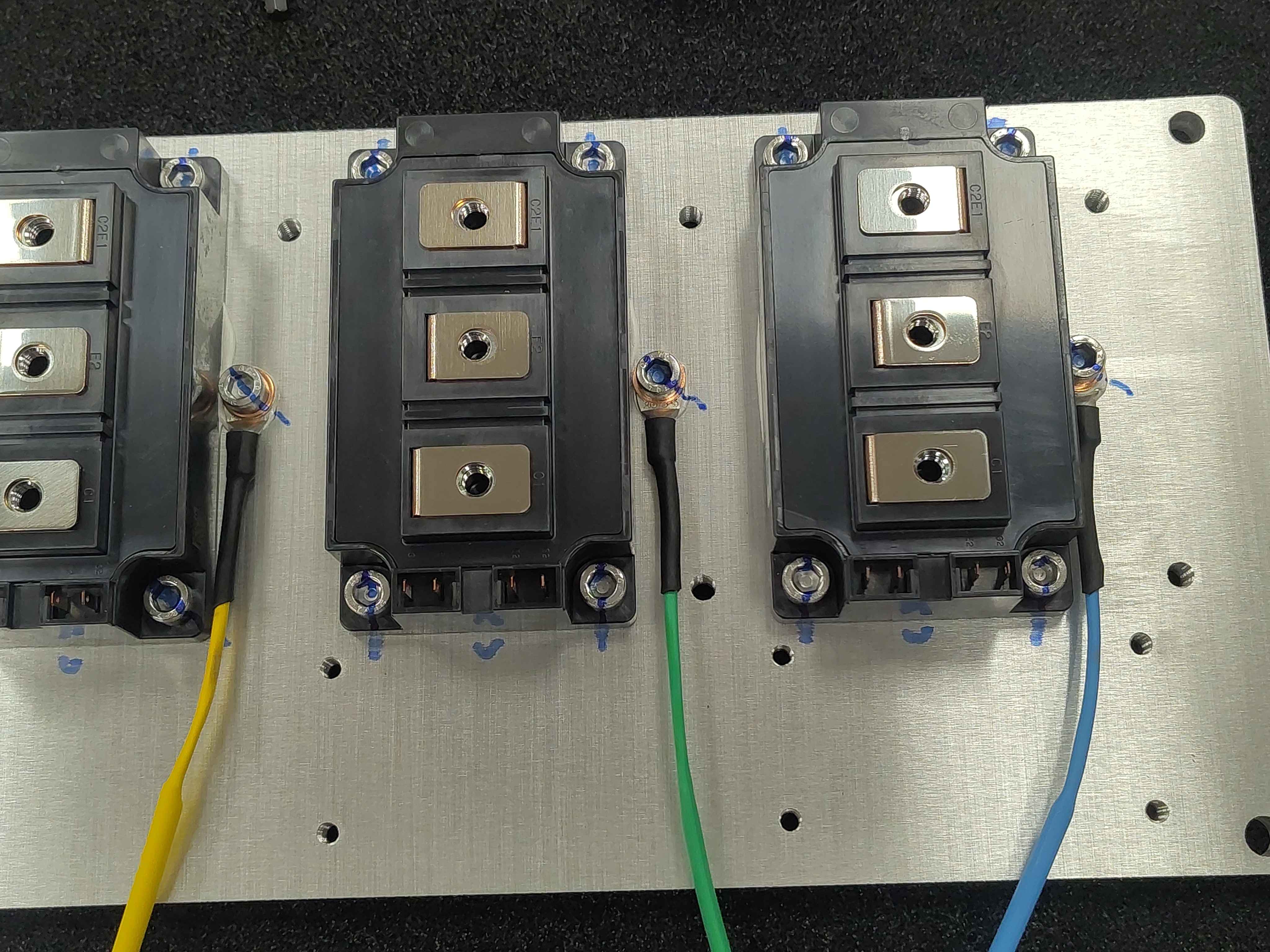 All three temperature sensors mounted on the heatspreader