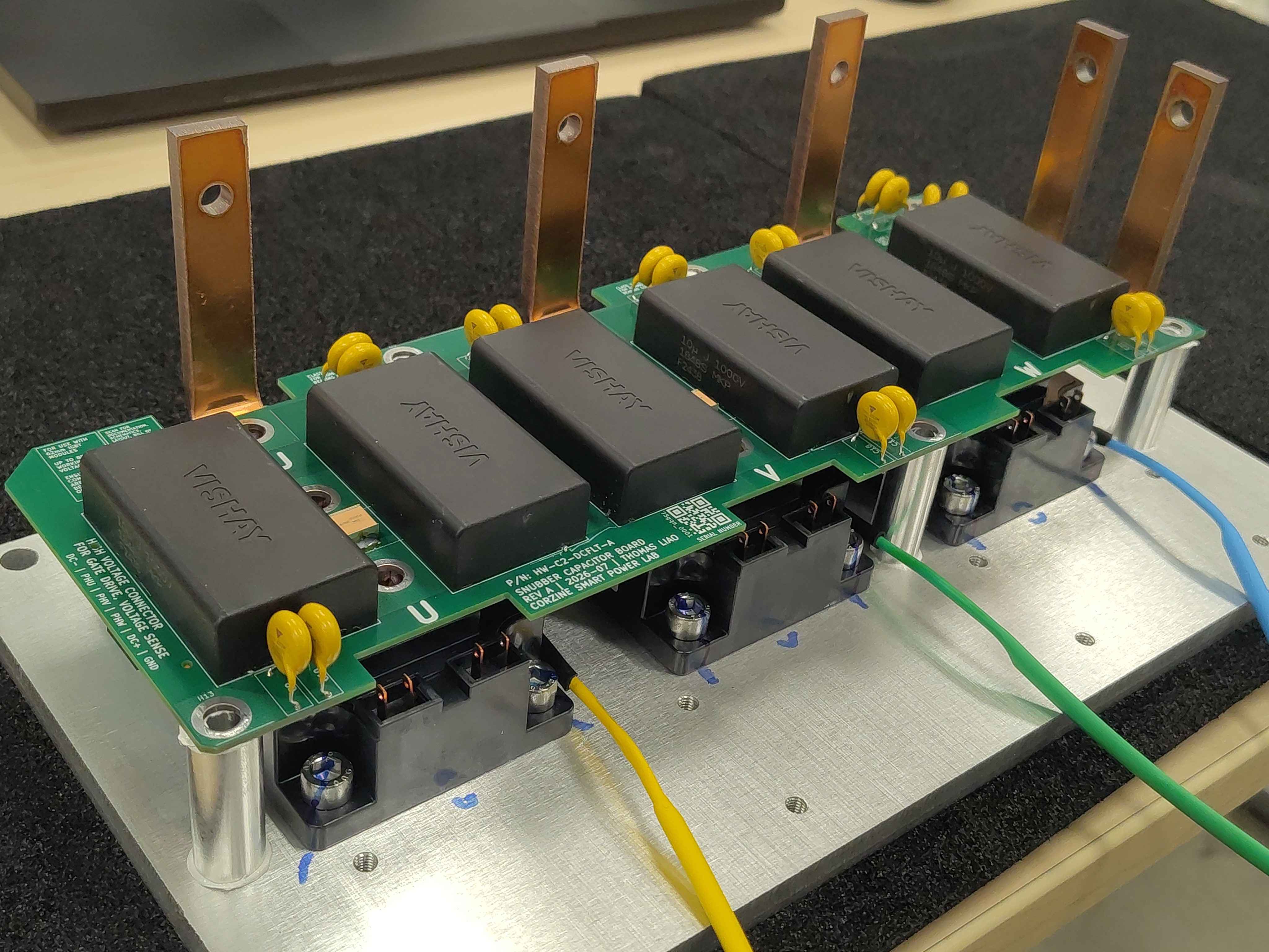 All three phase bus bars placed