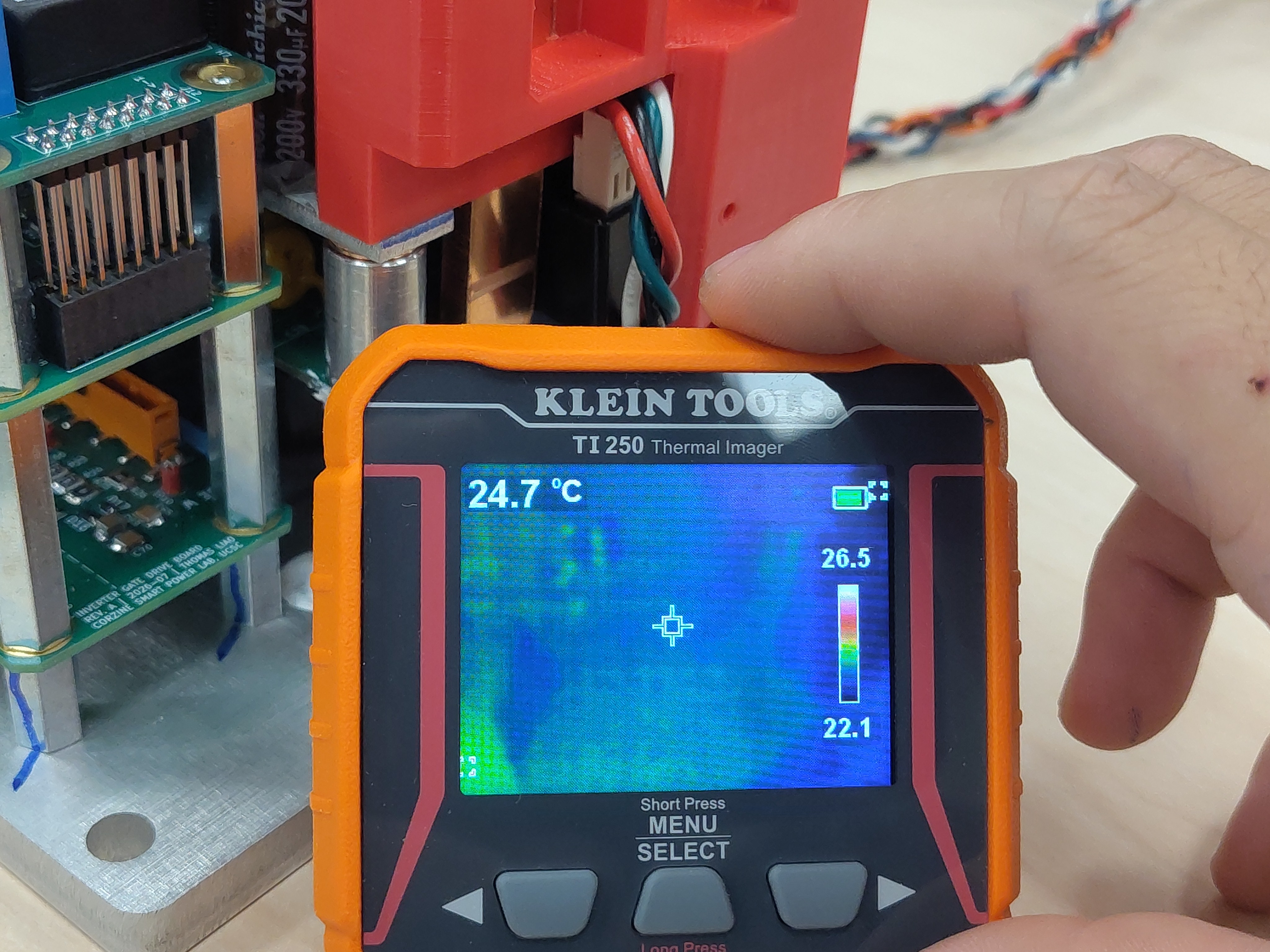 TI250 baseline on the plate: cross-hair 24.7 °C