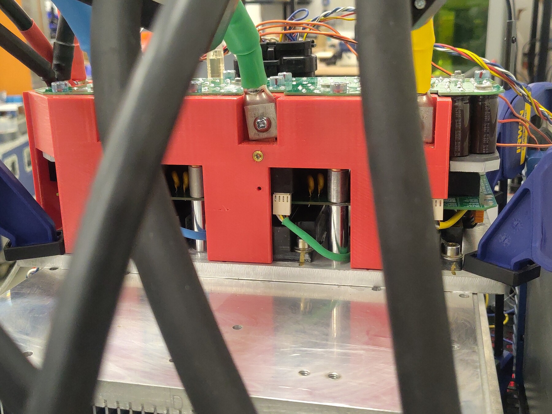 Chassis and mechanical hold-down clamp detail