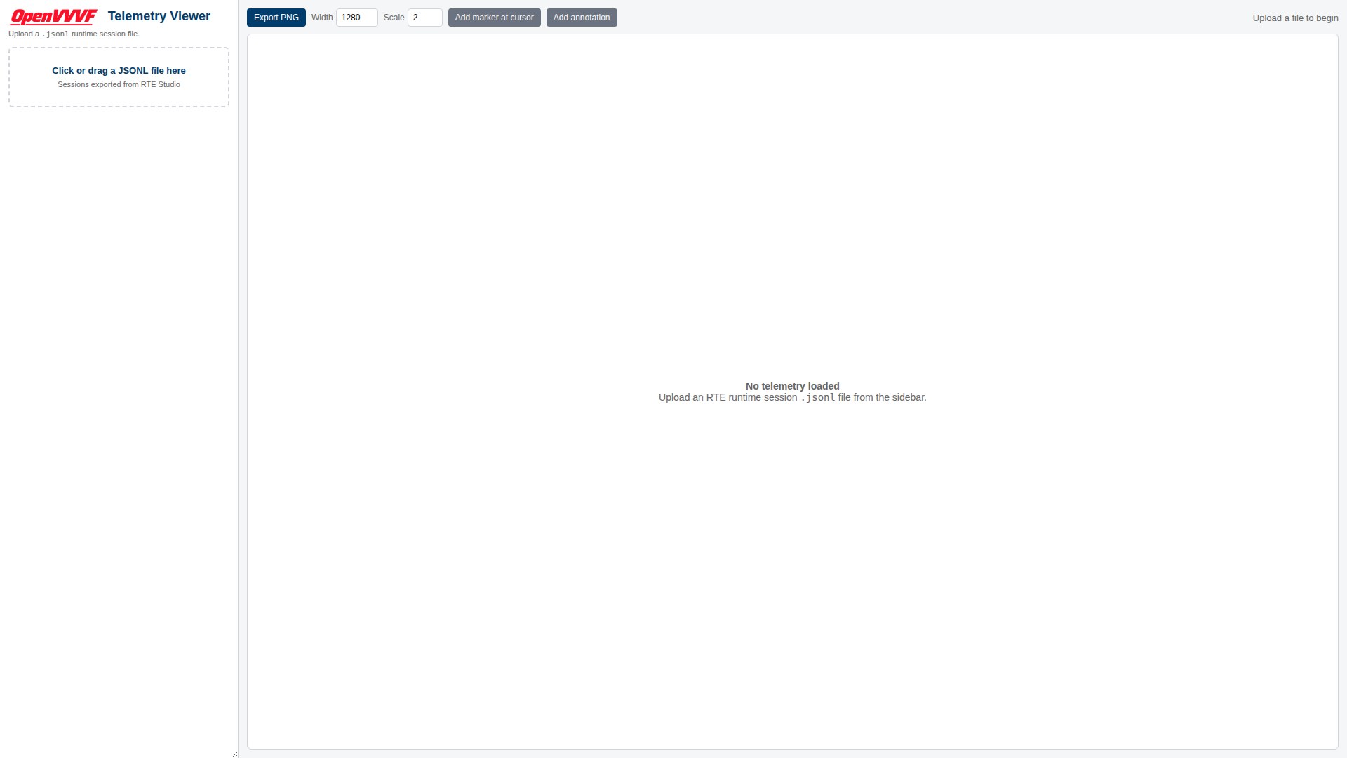 Telemetry Viewer startup screen
